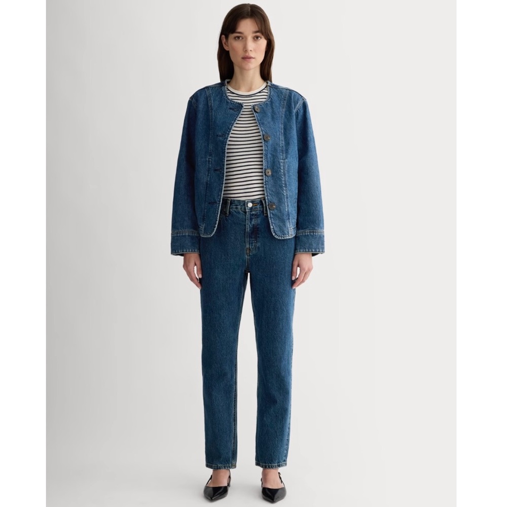 Everlane The '90s Cheeky Jean In Deep Atlantic Wash Size 26 Ankle - Picture 4 of 15